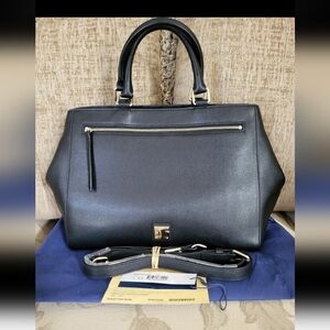 Dooney & Bourke Saffiano Leather Zip Satchel